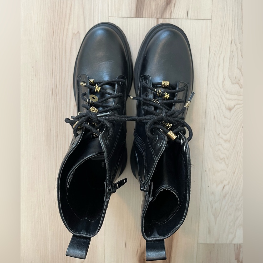 No Boundaries Gold Charm Lace Boots - Picture 3 of 9